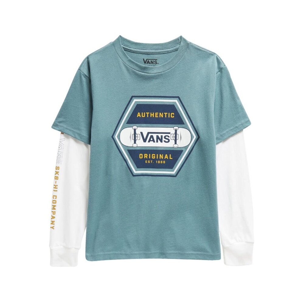 Vans Kids' Sk8 Authentic 66 Layered Cotton Graphic T-Shirt